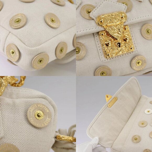 LOUIS VUITTON Tinkerbell Polka Dots Panama Bag Canvas White M95407 Auth 106959 - Picture 14 of 15